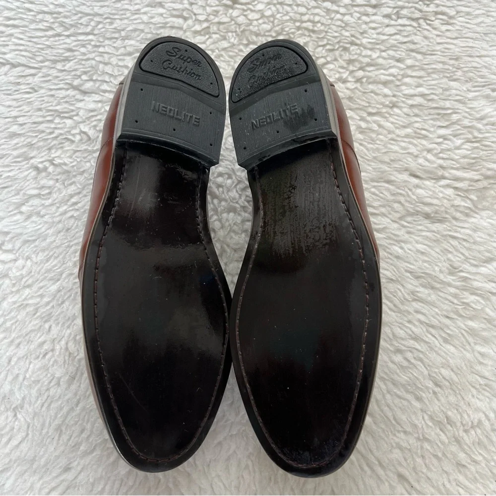 Stuart McGuire Vintage Brown Leather Men’s Slide On Shoes Size 11 D